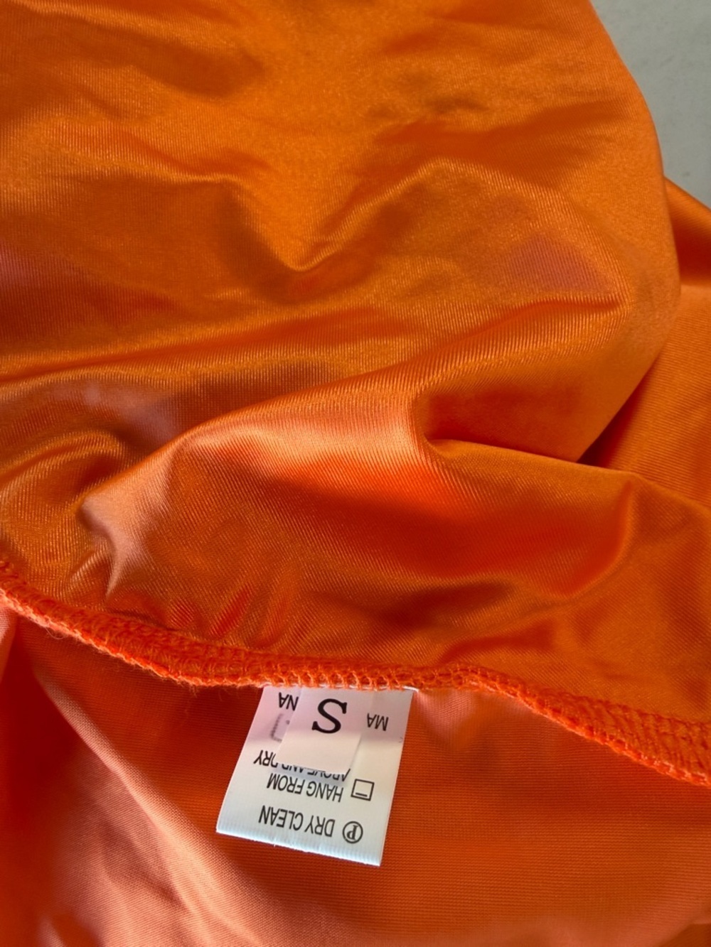 One-Shoulder Orange Evening Gown - - Picture 5 of 6